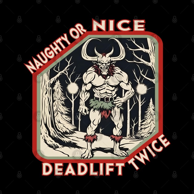 Krampus deadlift by Ilustradamus