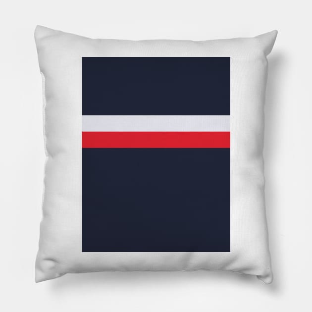 Sunderland 1999 Retro Third Navy Red White Hoops Pillow by Culture-Factory