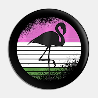 Flamingo Bird Gender Queer Pride Ally Pin