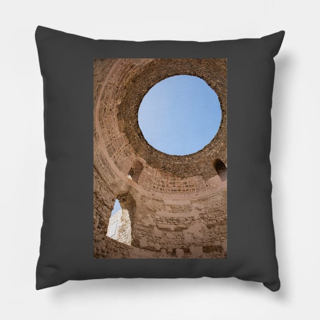 The Vestibule in Split, Croatia Pillow by jojobob