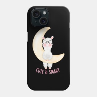 Cute and Smart Cookie Sweet little sleeping llama in glasses cute baby outfit Phone Case