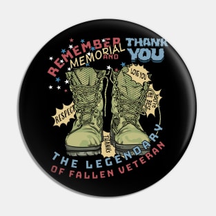 Memorial Day Thank you the Legendary of Fallen Veteran Pin