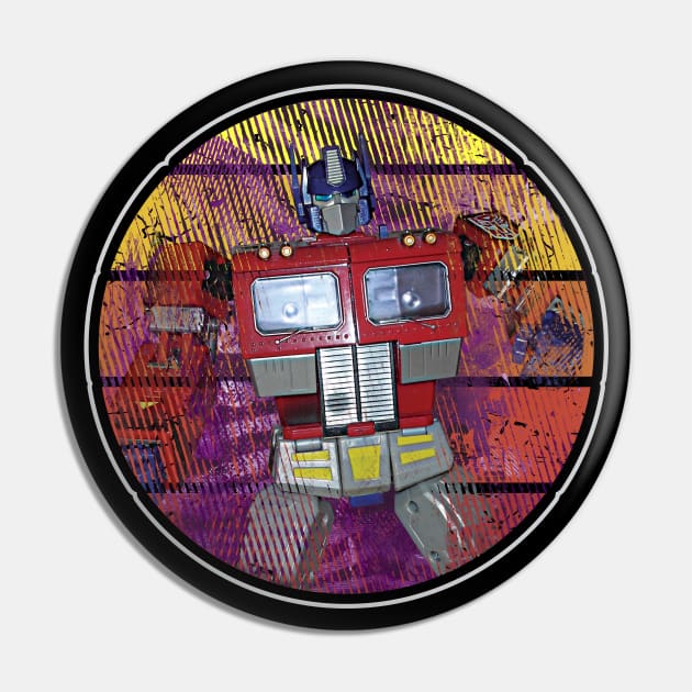 Optimus Prime G1 Vintage Sunset Pin by Design_Lawrence