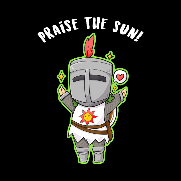 Praise the Sun - chibi Solaire dark souls by linkitty