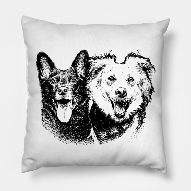 Puppers Pillow by vvilczy