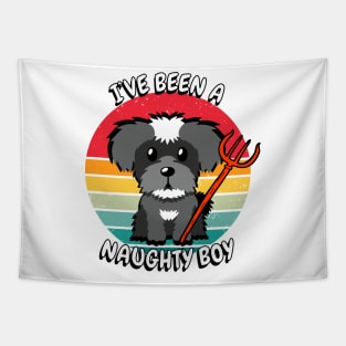 ive been a naughty boy - schnauzer Tapestry