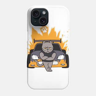 Muscle Cat On Car Phone Case