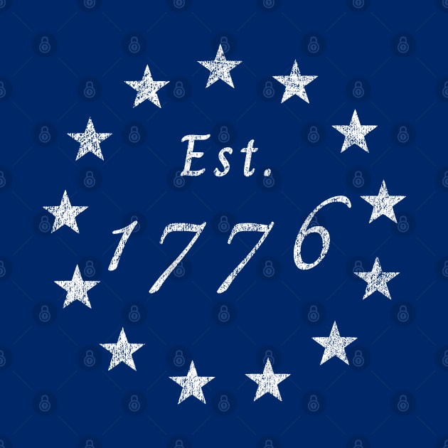 July 4th - American Independence Est. 1776 - Vintage Retro by Design By Leo