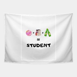 Multicoloured Illustrated Student Tapestry