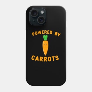 Powered By Carrots - Cute Kawaii Carrot Face Phone Case