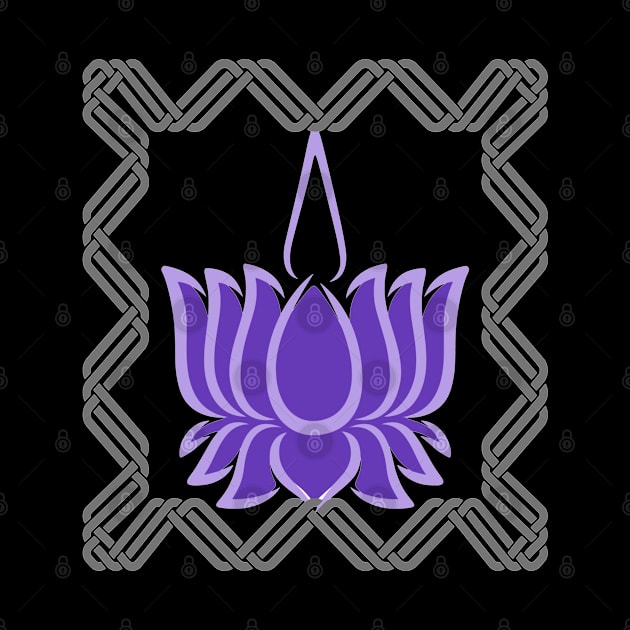 Violet lotus with grey frame by KQ1985