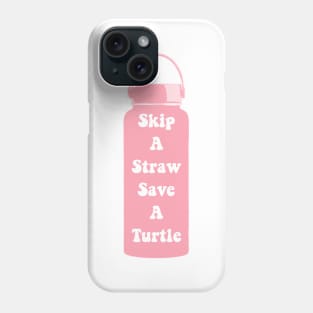 Skip a Straw Save A Turtle VSCO Girl Water Flask Sticker Shirt Gifts Pink Pastel Phone Case