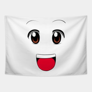 Brown Eyed Anime Smile Tapestry