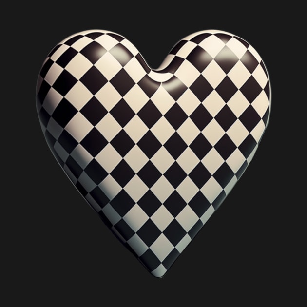 Checkered 3D Heart by TheJadeCat