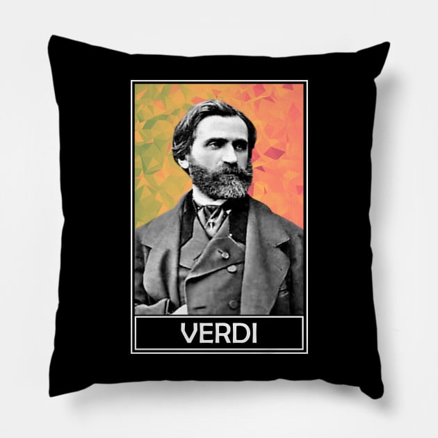 Giuseppe Verdi Pillow by TheMusicophile