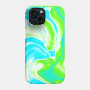 preppy trendy spring pastel aqua blue mint green Swirl Phone Case