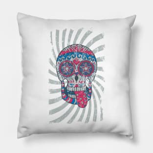 Hypnotic Skull Pillow