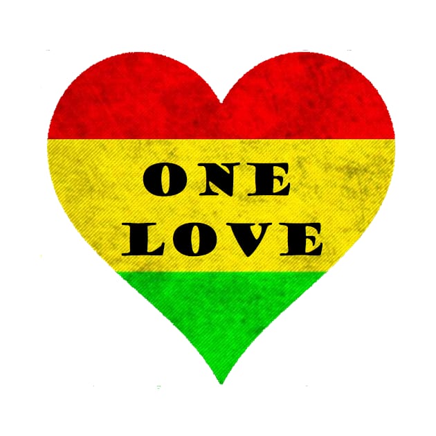 Reggae: One Love Heart by phlowTees