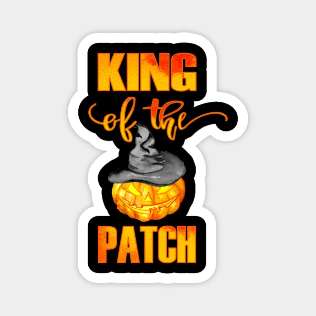 Halloween Mens Costume Funny King Of The Patch Matching Magnet by Kimmicsts