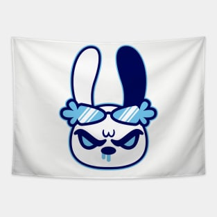 Blue Pro Gamer Bunny Tapestry