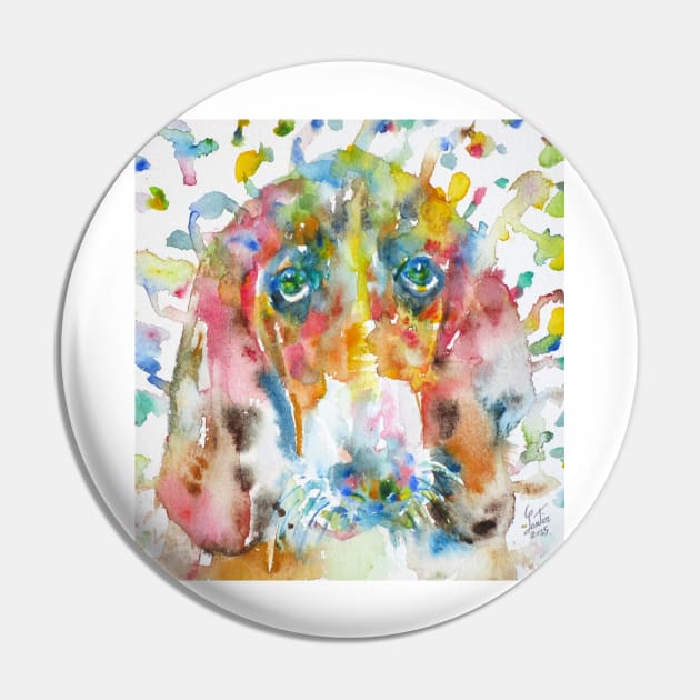 BASSET HOUND - watercolor portrait .1 Pin by lautir