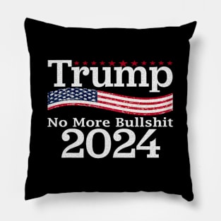 Trump 2024 No More Bull Pillow