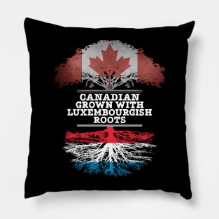 Canadian Grown With Luxembourgish Roots - Gift for Luxembourgish With Roots From Luxembourg Pillow