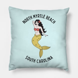 North Myrtle Beach South Carolina Mermaid Pillow