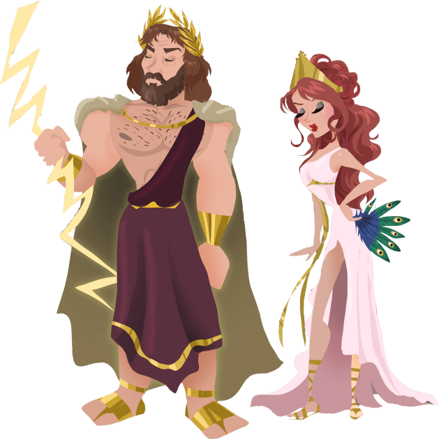 Zeus and Hera Kids T-Shirt by JonasEmanuel