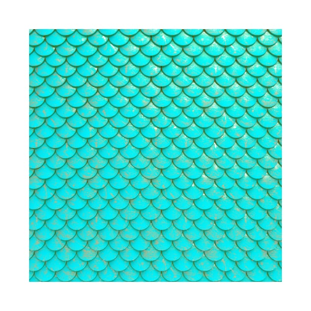 Mermaid Scales Aqua by AKdesign