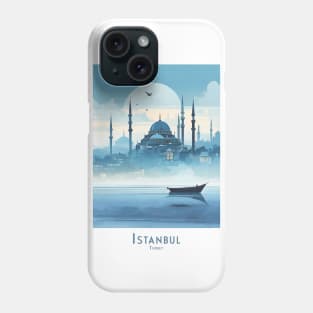 Vintage Retro Travel Istanbul Silhouette Hagia Sophia Phone Case