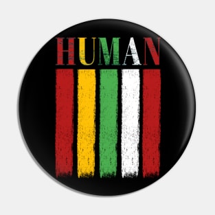 Human flag Pin