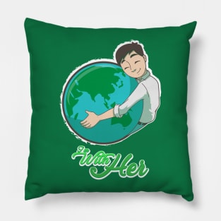 I'm With Her Earth Shirts and Gifts - Earth Day T Shirt - Mother Earth Pillow