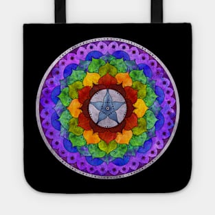 Star Mandala Rainbow Tote