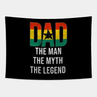 Ghanaian Dad The Man The Myth The Legend - Gift for Ghanaian Dad With Roots From Ghanaian Tapestry