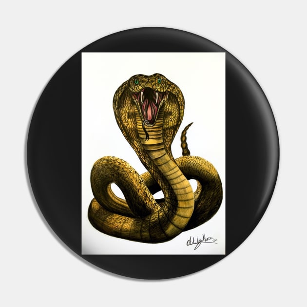 King Cobra Snake Pin by Artbythree