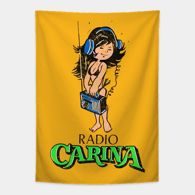 Radio Carina / 80s Radio Station Tapestry by CultOfRomance