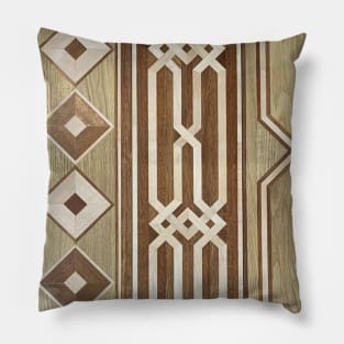 wood mosaic, interior design. Pillow