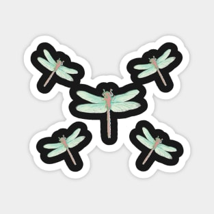 Dragenfly Pattern Sticker Magnet