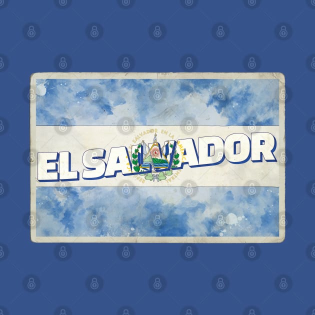 El Salvador Vintage style retro souvenir by DesignerPropo