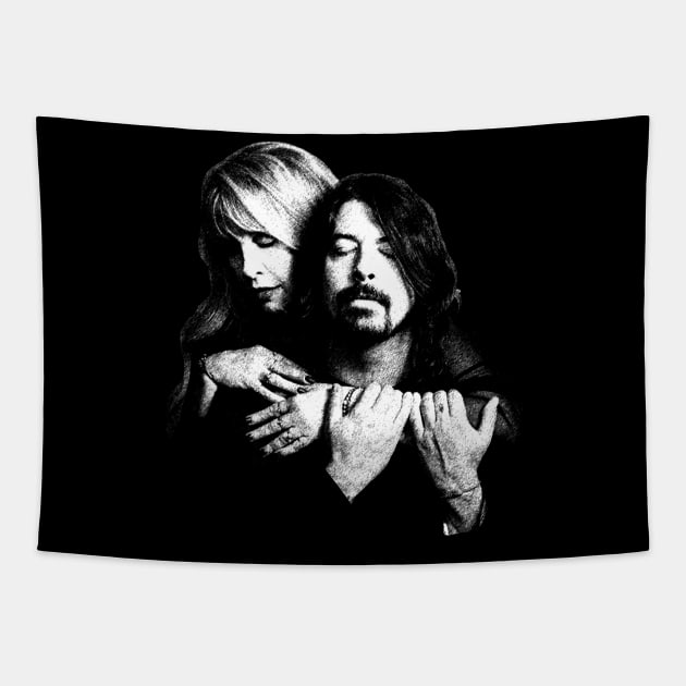 Retro Stevie Nicks with Dave  Grohl Tapestry by DudiDama.co