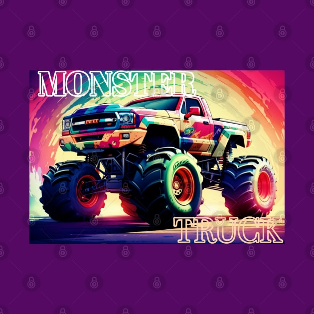 Rainbow monster truck by Aceplace Design