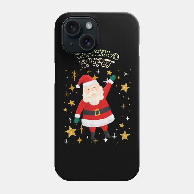 Christmas Spirit Santa Phone Case by Evlar