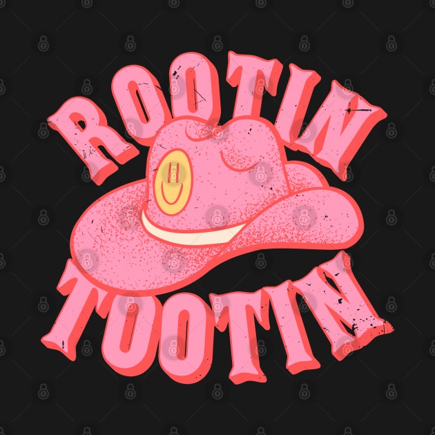Rootin Tootin | Cowboy Hat Pink Cowgirl Hat Smiley Face Cheer Saying Quote by anycolordesigns