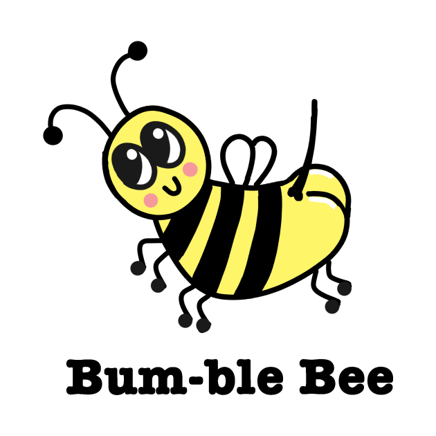 Bum-ble Bee Bum Funny Insect Bug Butt Joke by Rosie's Rings and Things