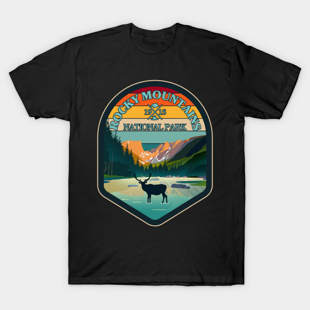 Discover Retro Vintage Rocky Mountains National Park - Rocky Mountains National Park - T-Shirt