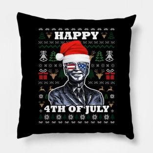 Biden American Sunglasses Xmas Sweater Happy 4th Of July Pillow