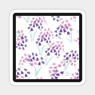 Pink and bluebells #2 Magnet