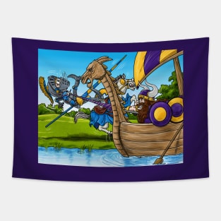 Minnesota Vikings Fans - Kings of the North vs Charge-less Tapestry