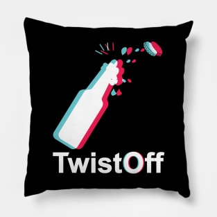 Twist Off Beer White Pillow